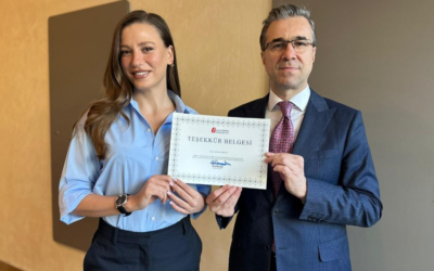 Serenay Sarıkaya’ya teşekkür belgesi